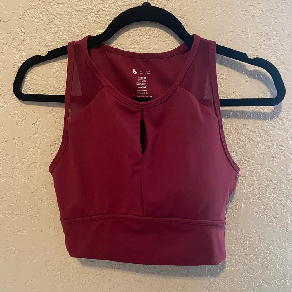 BuffBunny Step Up Crop Top, Medium, Red